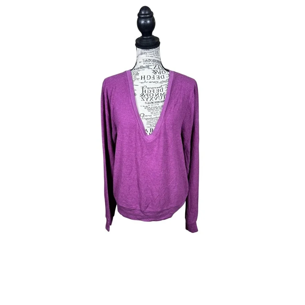 Wildfox‎ Plum V-Neck Sweater